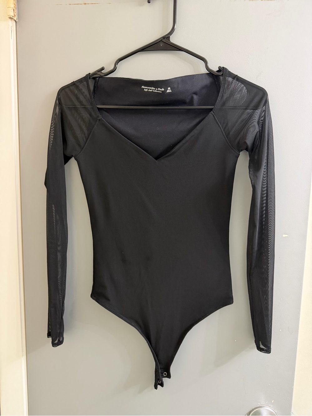 Abercrombie black mesh Long Sleeve  Bodysuit